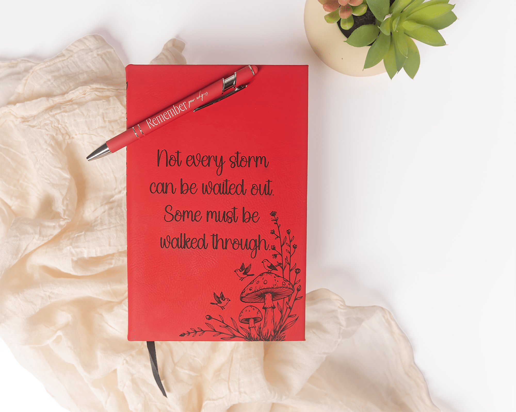Personalized Leatherette Journal, Custom Engraved Journal, Unique Gift for Her, Journaling Gift - Stephanie's Creations