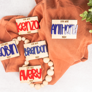 Personalized fridge magnet for kids’ art display