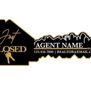 Just Closed Realtor Key Sign Digital Laser File Customizable Agent Design