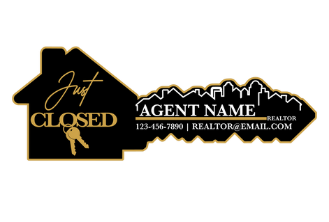 Just Closed Realtor Key Sign Digital Laser File Customizable Agent Design