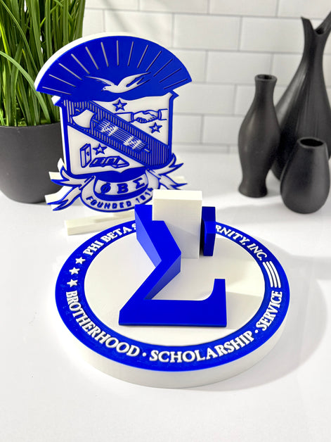 Fraternity desk display featuring Brotherhood Scholarship Service