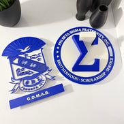 Phi Beta Sigma desk display with engraved base