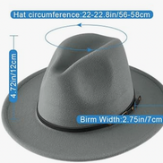 Engraved Felt Fedora Hat with Belt Buckle