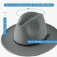 Engraved Felt Fedora Hat with Belt Buckle