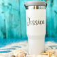 Custom engraved Stanley tumbler with personalized name or design