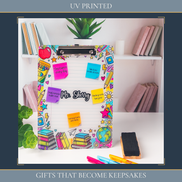 Personalized Teacher Clipboard, UV Printed Custom Name Clipboard, Teacher Appreciation Gift, End of Year Gift for Teacher - Stephanie's Creations