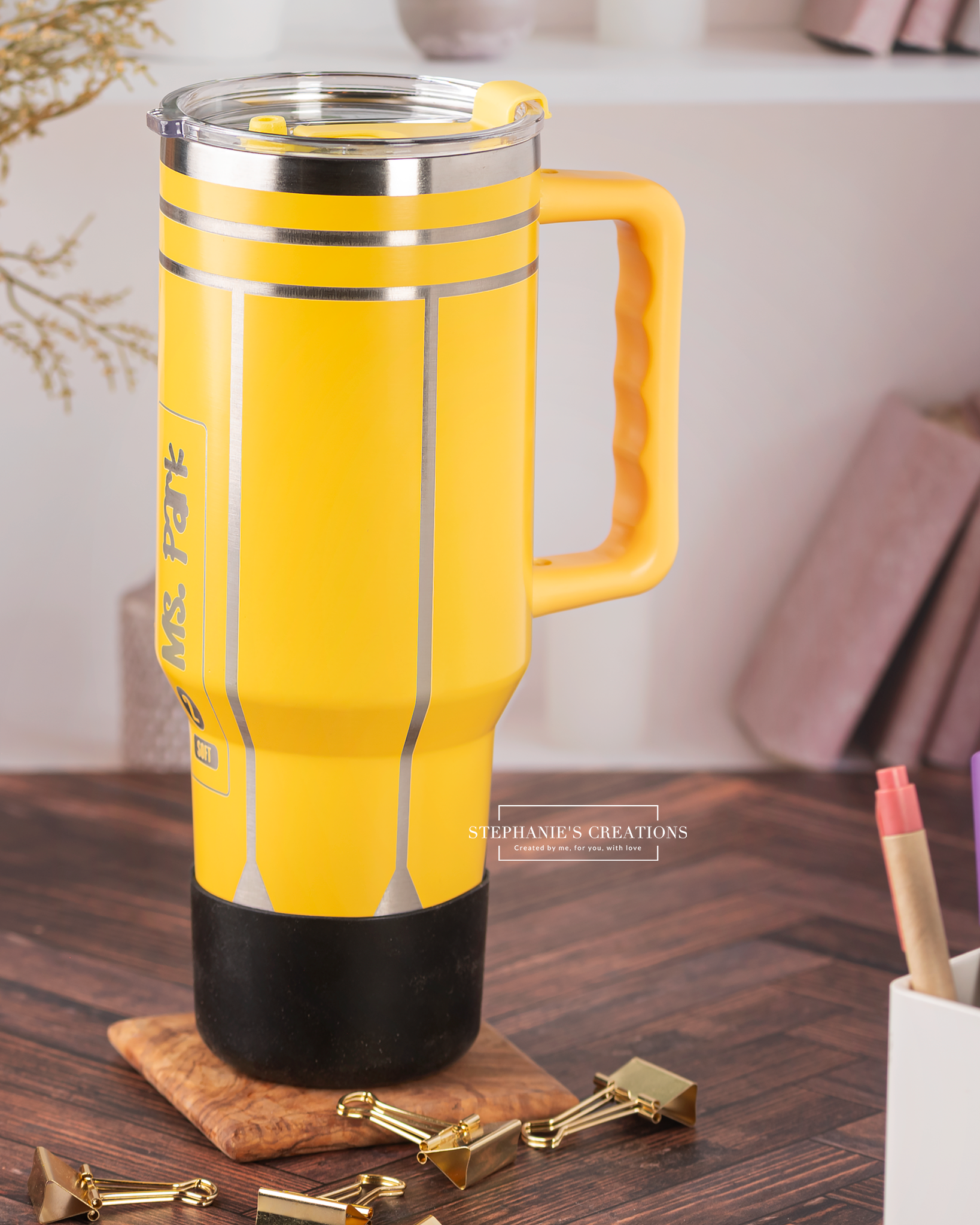 Engraved Pencil Tumbler Design Digital File