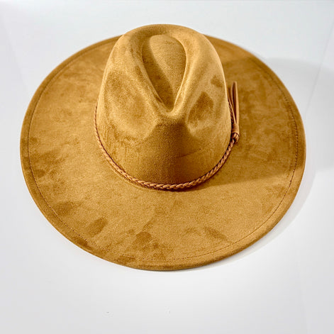Vegan Suede Wide Brim Hat Blank for Laser Engraving or Burning