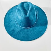 Vegan Suede Wide Brim Hat Blank for Laser Engraving or Burning