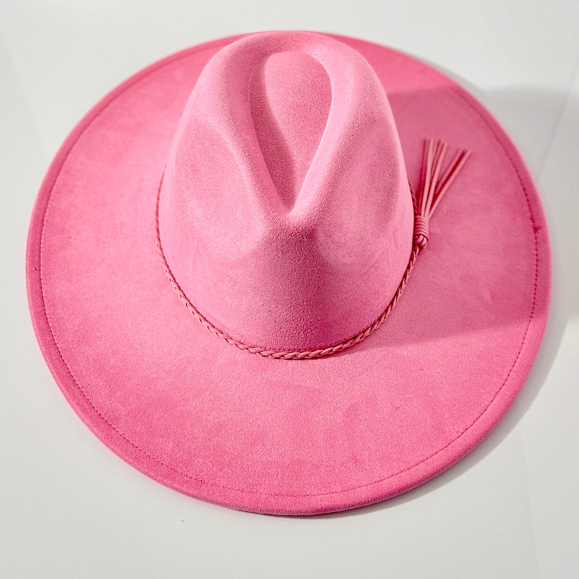 Vegan Suede Wide Brim Hat Blank for Laser Engraving or Burning