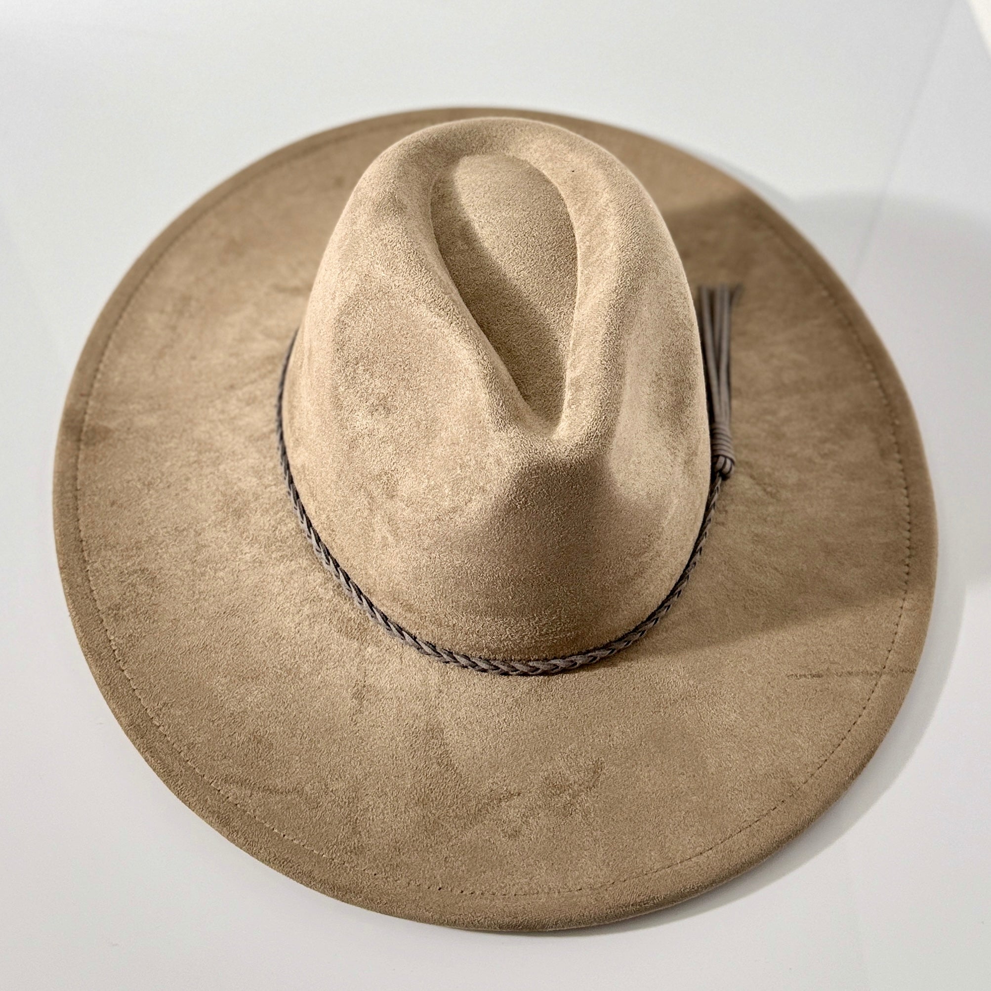 Vegan Suede Wide Brim Hat Blank for Laser Engraving or Burning
