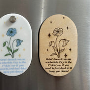 Grief Affirmation Digital File, Laser and UV Options